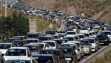 ترافیک سنگین مسیر شمال به تهران