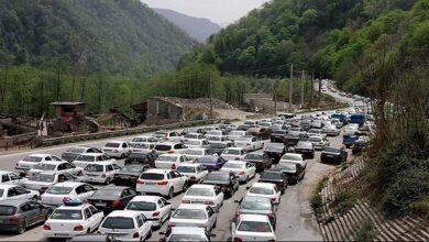 ترافیک در جاده چالوس و آزادراه تهران شمال سنگین است