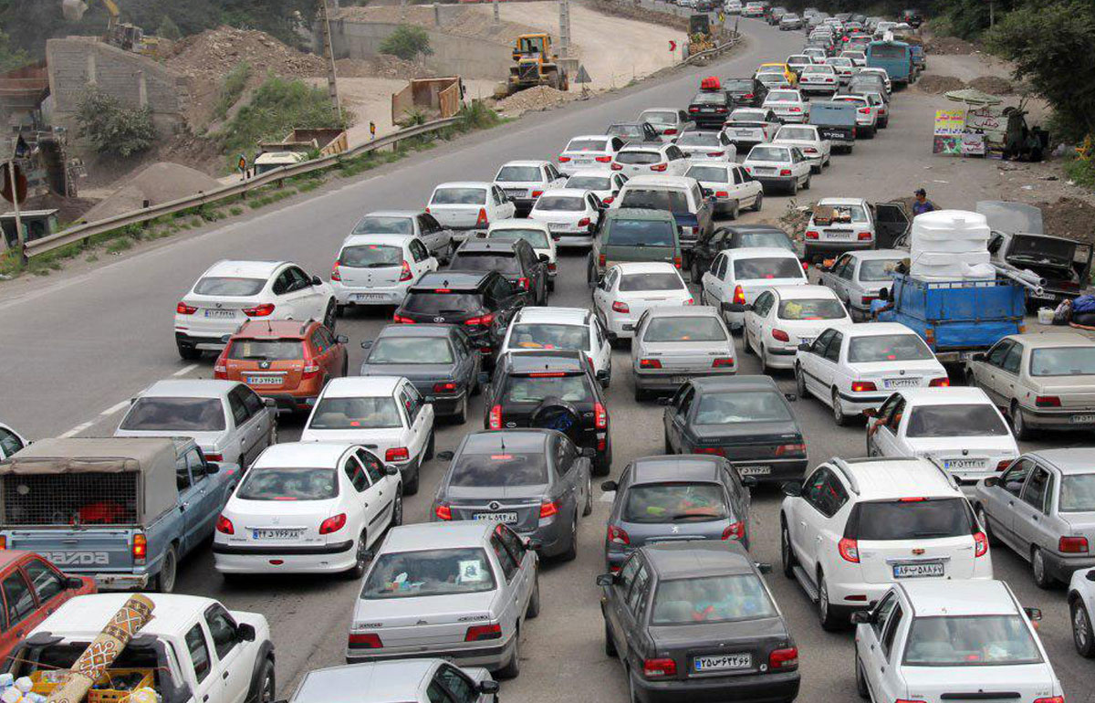 ترافیک سنگین آخر هفته جاده چالوس