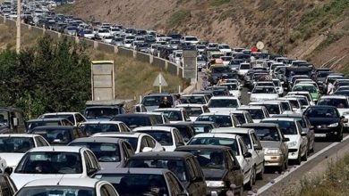 ترافیک فوق سنگین در جاده چالوس
