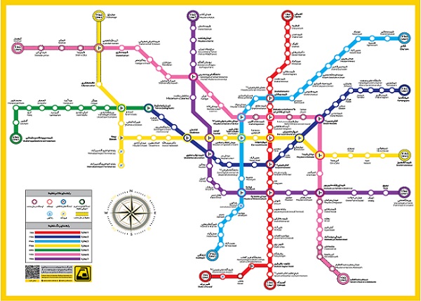نقشه جدید مترو با افتتاح ایستگاه‌ها جدید