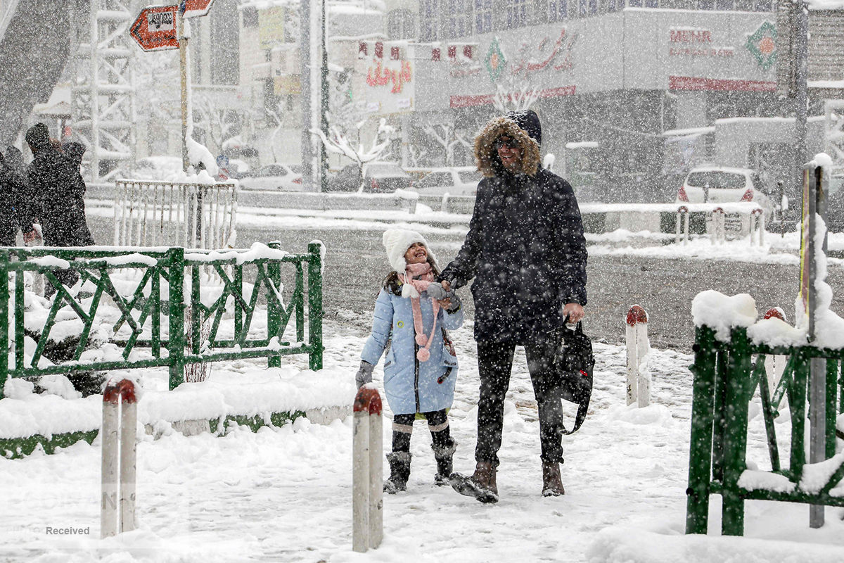 بارش برف و سرما مدارس اردبیل را تعطیل کرد