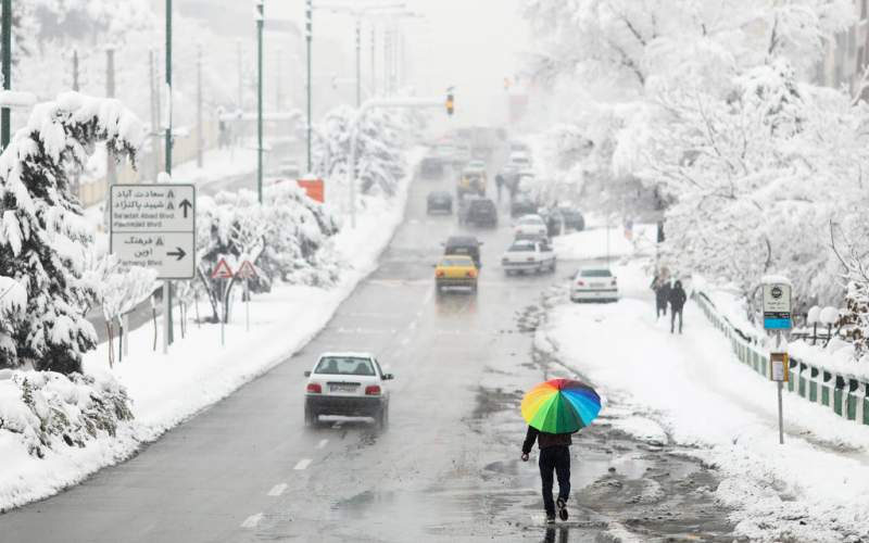 برف و کولاک در راه تهران