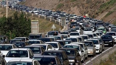 بزرگراه قزوین رشت در ترافیک نیمه سنگین