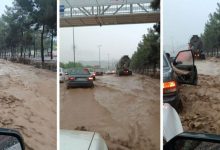 سیل در مشهد؛ آب گرفتگی خانه ها و ترافیک سنگین شهری