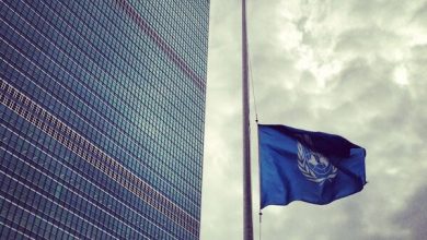 پرچم سازمان ملل نیمه افراشته شد