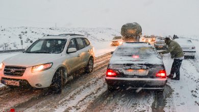 هشدار پلیس برف جاده