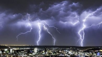 افزایش دما رگبار رعد برق