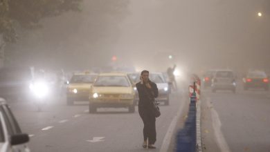 باد شدید و گردوخاک تهران