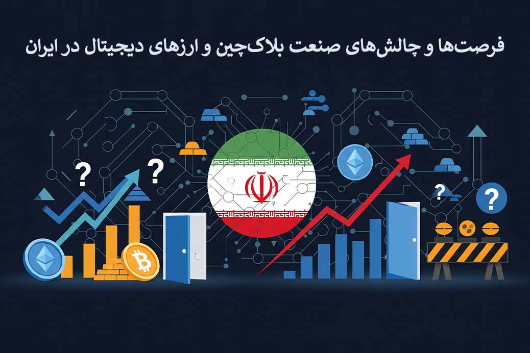 تصویر پرچم ایران در کنار چارت ها و نمودار صعودی
