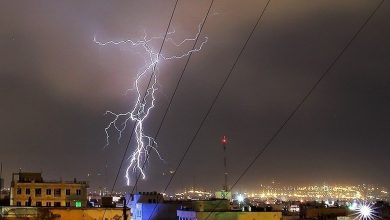 طوفان، رعد و برق و کاهش دما