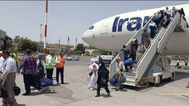 ازسرگیری پروازهای بازگشت حجاج به کشور با فرود نخستین هواپیما در مشهد