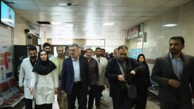 بازدید ظفرقندی از دو بیمارستان تهران