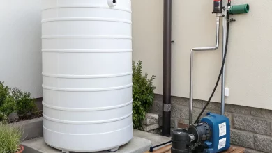 موتور برق، پمپ و منبع آب
