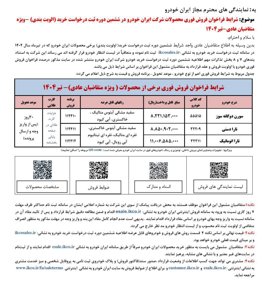 فروش فوری با تحویل ۳۰ روزه