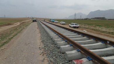 عملیات اجرایی ریل گذاری کرمانشاه تا مرز خسروی