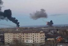 آتش‌سوزی در نفتکش روسی پس از حمله پهپادی اوکراین به بندر تواپسه