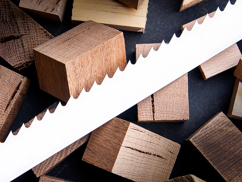 تیغ اره نواری برش چوب خام و کنده درخت