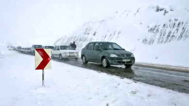 ترافیک سنگین در قزوین-کرج؛ بارش برف و باران در جاده‌های شمالی
