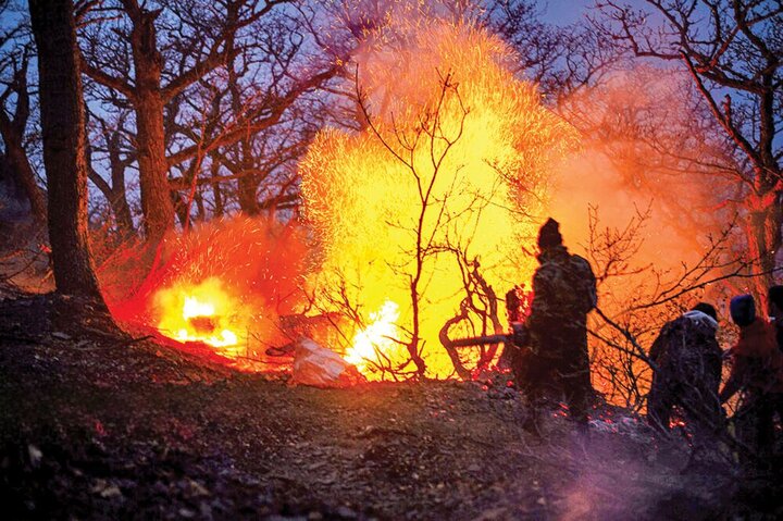 حریق جنگل گلستان آذربایجان شرقی