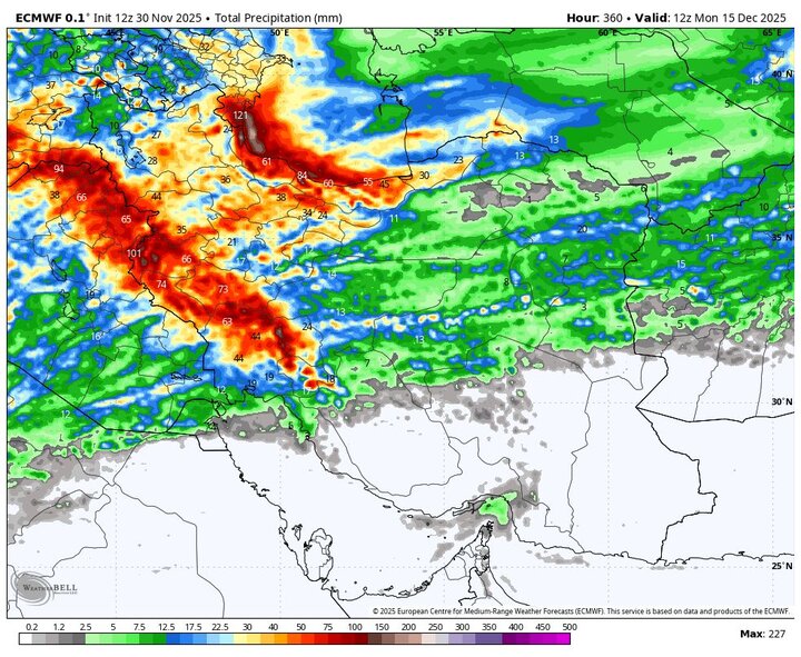 آغاز بارش‌های سنگین و هشدار موج سرمای شدید از فردا