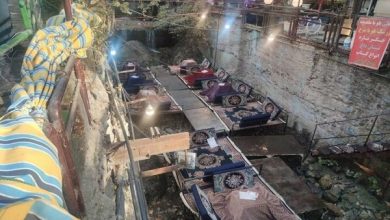 تخت‌ها و سازه‌های غیرمجاز در بستر رودخانه دربند به همکاری پلیس جمع‌آوری شد