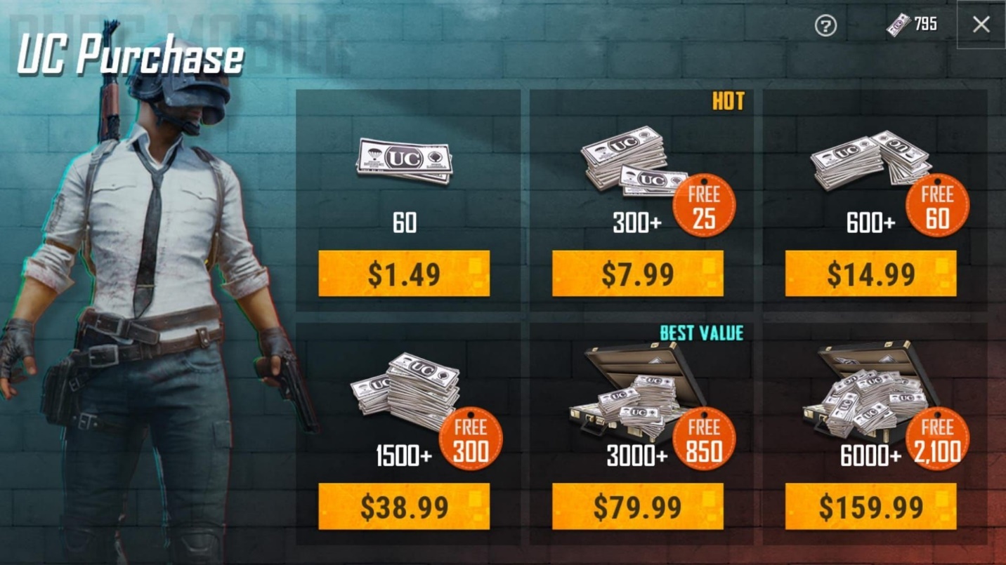 تفاوت یوسی و اسکین در پابجی موبایل 2