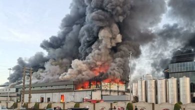 آتش سوزی کارخانه کاله