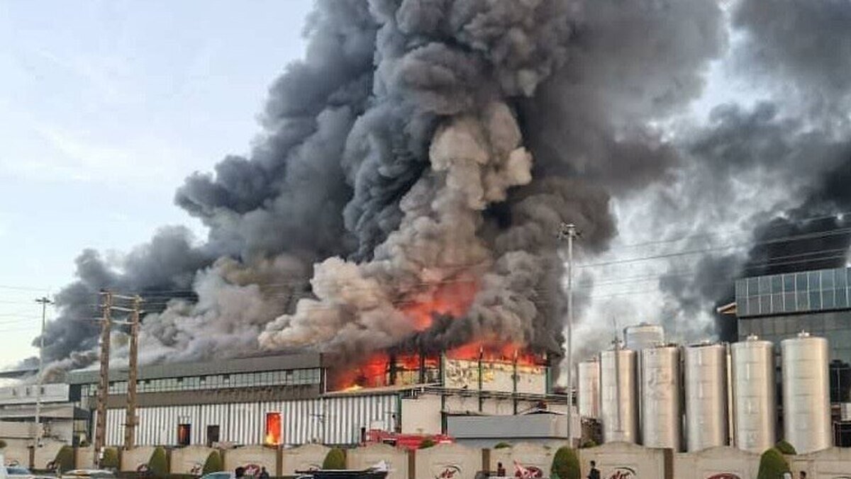 آتش سوزی کارخانه کاله