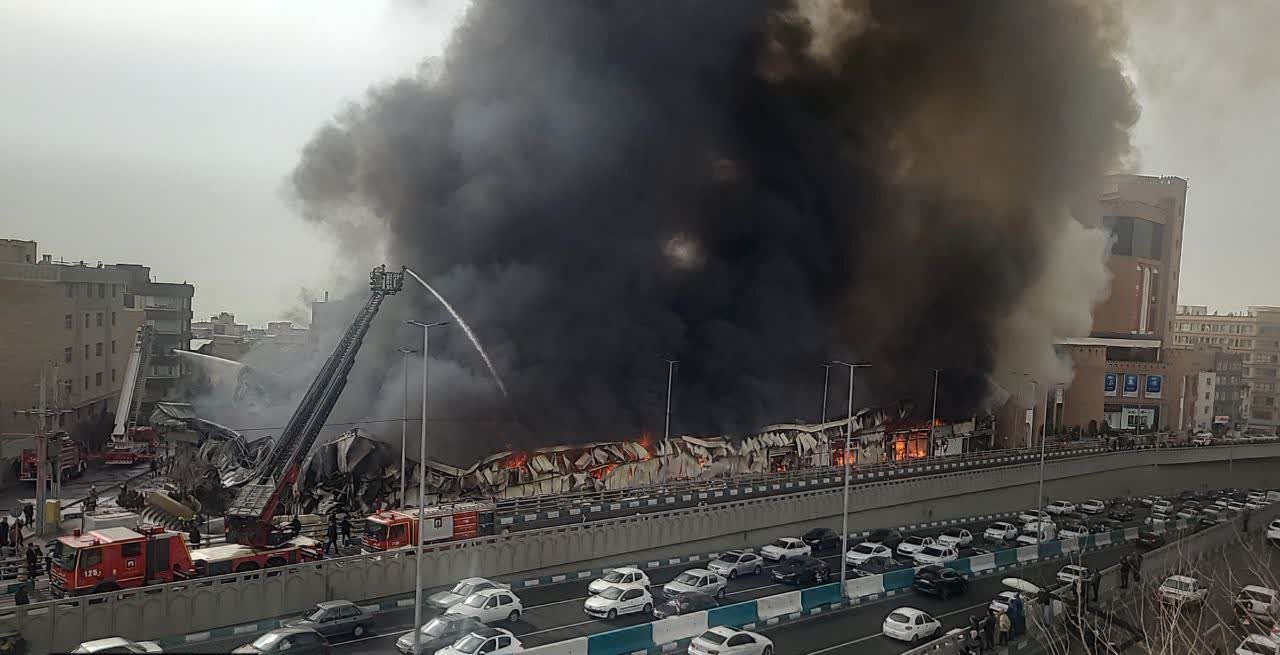 آتش بازارچه جنت‌آباد خاموش شد