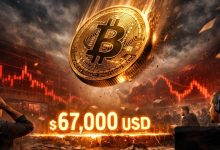 بازار رمزارزها لرزید؛ سقوط دوباره بیت‌کوین به ۶۷ هزار دلار