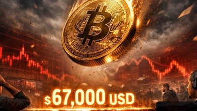 بازار رمزارزها لرزید؛ سقوط دوباره بیت‌کوین به ۶۷ هزار دلار