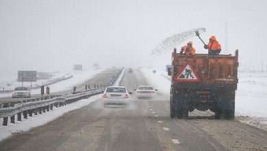 جاده برفی چالوس یکطرفه شد