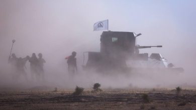 حمله هوایی آمریکا به پایگاه الحشد الشعبی در شرق موصل