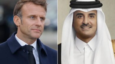 ماکرون و امیر قطر
