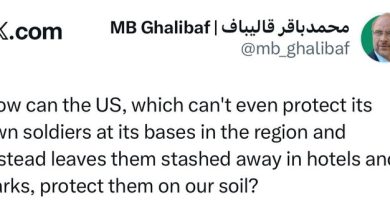 واکنش قالیباف به پنهان شدن سربازان آمریکایی در هتل‌ها