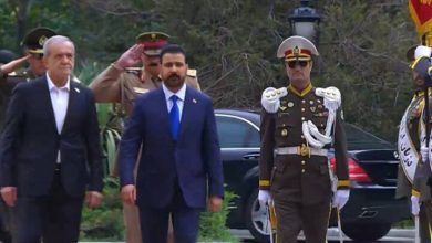 استقبال رسمی پزشکیان از نخست‌وزیر عراق