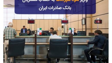 واریز سود سپرده‌ها به حساب مشتریان بانک صادرات ایران