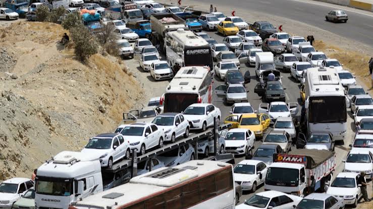 ترافیک پرحجم در مسیر بازگشت زوار اربعین در کرمانشاه