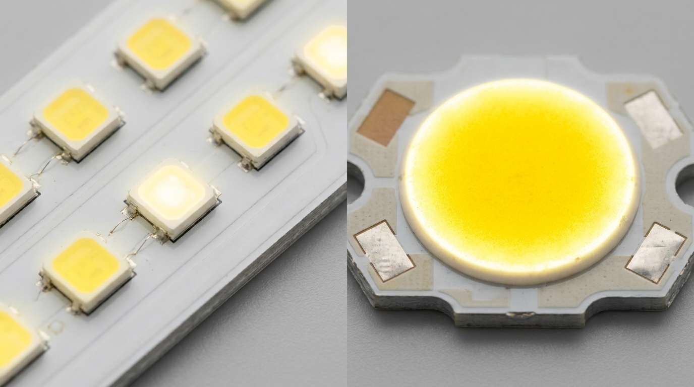 تفاوت چراغ سقفی smd و cob