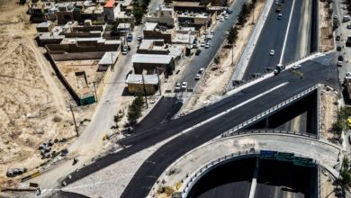 انسداد شبانه مسیر شرق به غرب بزرگراه شهید آوینی