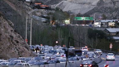 ترافیک سنگین در محورهای چالوس، هراز و آزادراه تهران ـ شمال