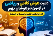 تفاوت هوش کلامی و ریاضی در آزمون تیزهوشان نهم; کدام بخش تعیین کننده تر است؟