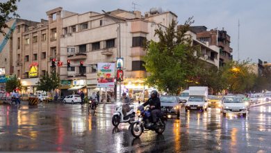 رگبار باران در نیمه شمالی تهران